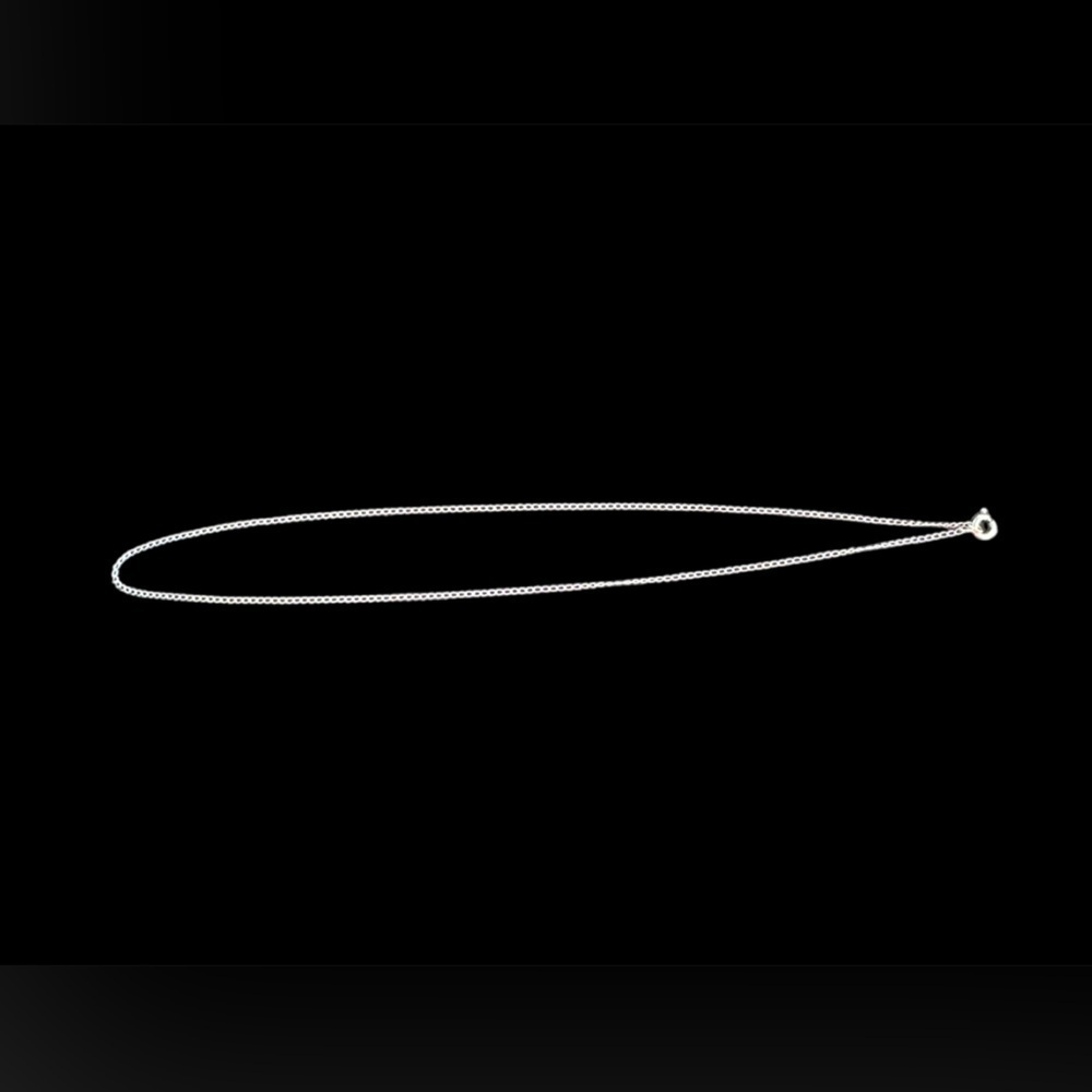 Sterling Silver Plated Fine Curb Chain Necklace Delicate Minimalist Style‎